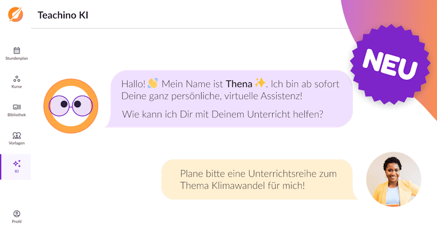 Thena die neue KI-Assistenz in Teachino