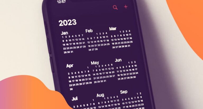 Kalender für das Jahr 2023