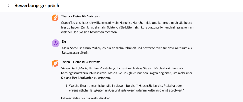 Bewerbungstraining mit KI