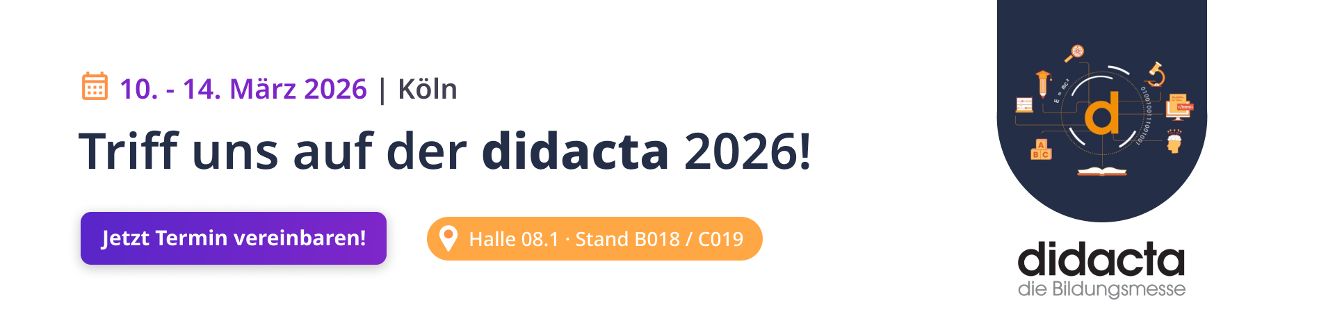 Triff uns auf der didacta