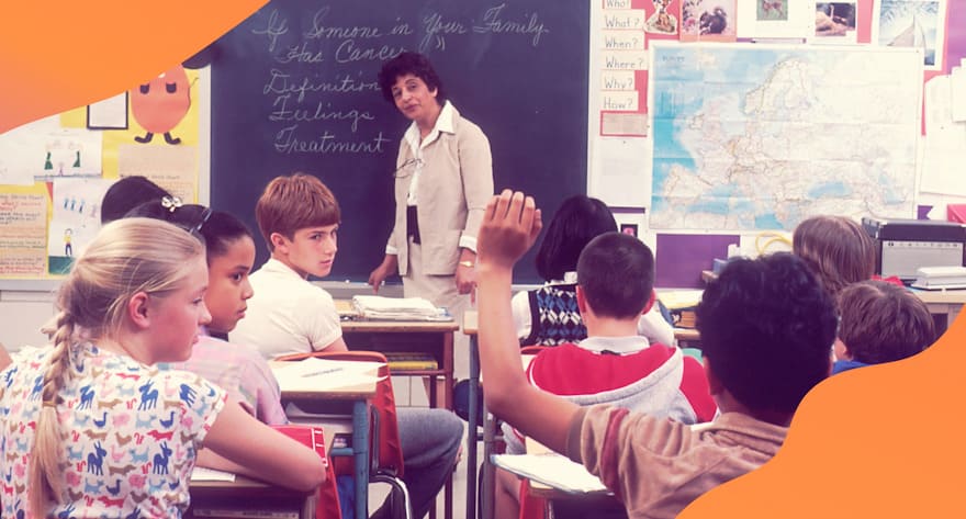 Eine Schulklasse während dem Unterricht