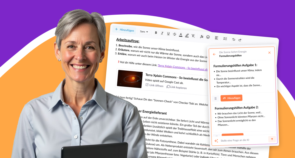 Lehrkraft beim Einsatz von Teachino