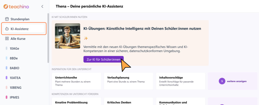 Die Chatbots in Teachino