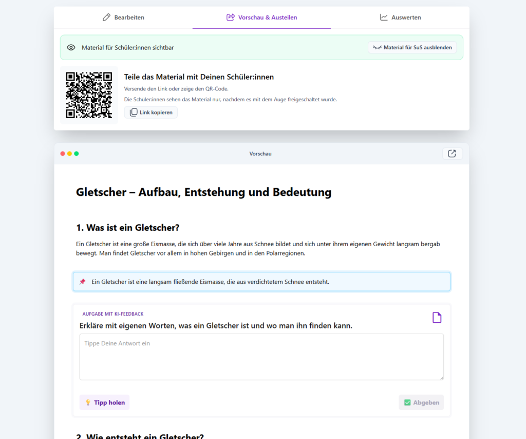 Vorschau Unterrichtsmaterial für Lehrkräfte