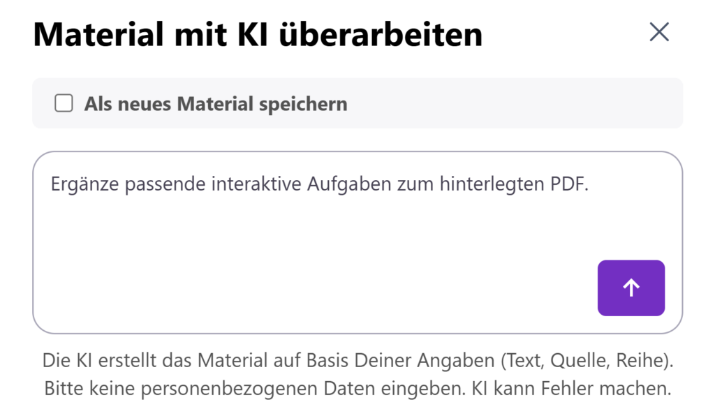 Materialien überarbeiten