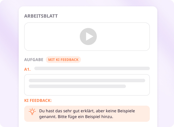 interaktives Material mit KI Feedback